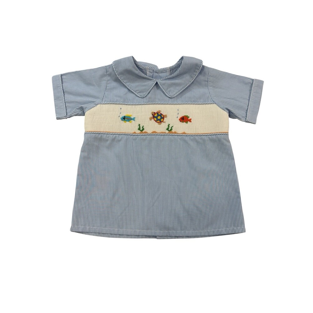 Remember Nguyen Boys Size 3T Striped Shirt Ocean Theme
